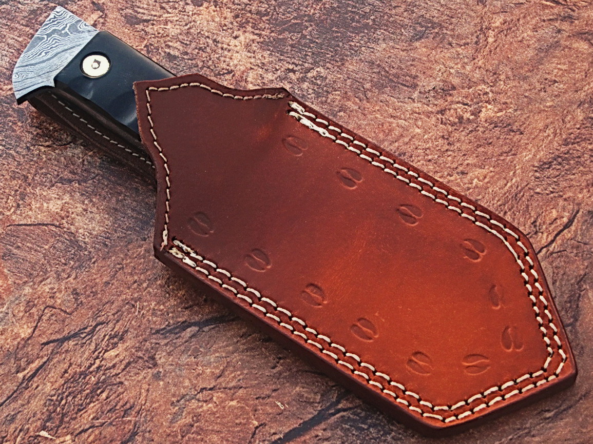 DM-2191 White Deer Tracker Damascus Steel Wharncliffe Tanto Guthook Skinner