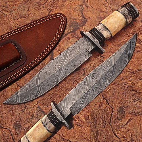DM-2216 Custom Made Damascus Steel Bowie Knife