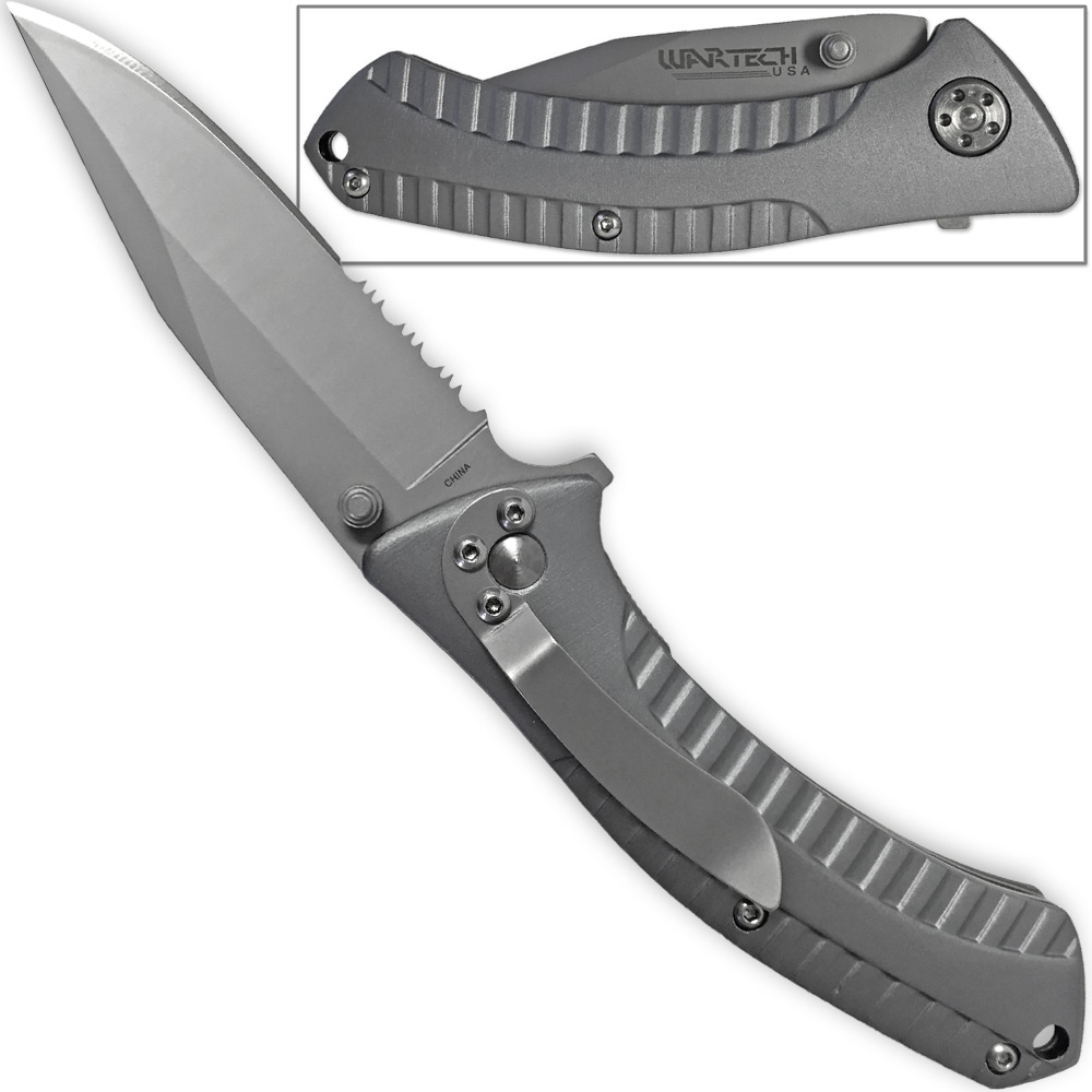 YC-257CH Wartech USA Unified Defender Folding Knife Extreme Versapocket 440 Stainless Steel