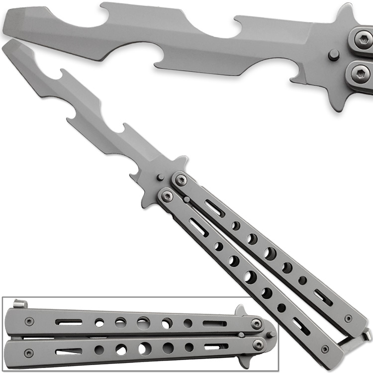 Picture of EdgeWork YC-301S Bottle Popping Balisong Training Butterfly Knife Style Can Opener