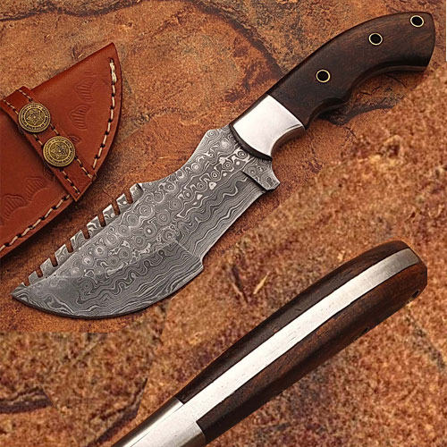DM-2264 Custom Made Damascus Tracker Knife