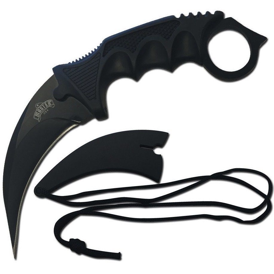 MU-1142 7.5 in. Master USA Karambit Tactical Combat Neck Knife Fixed Blade Survival Hunting