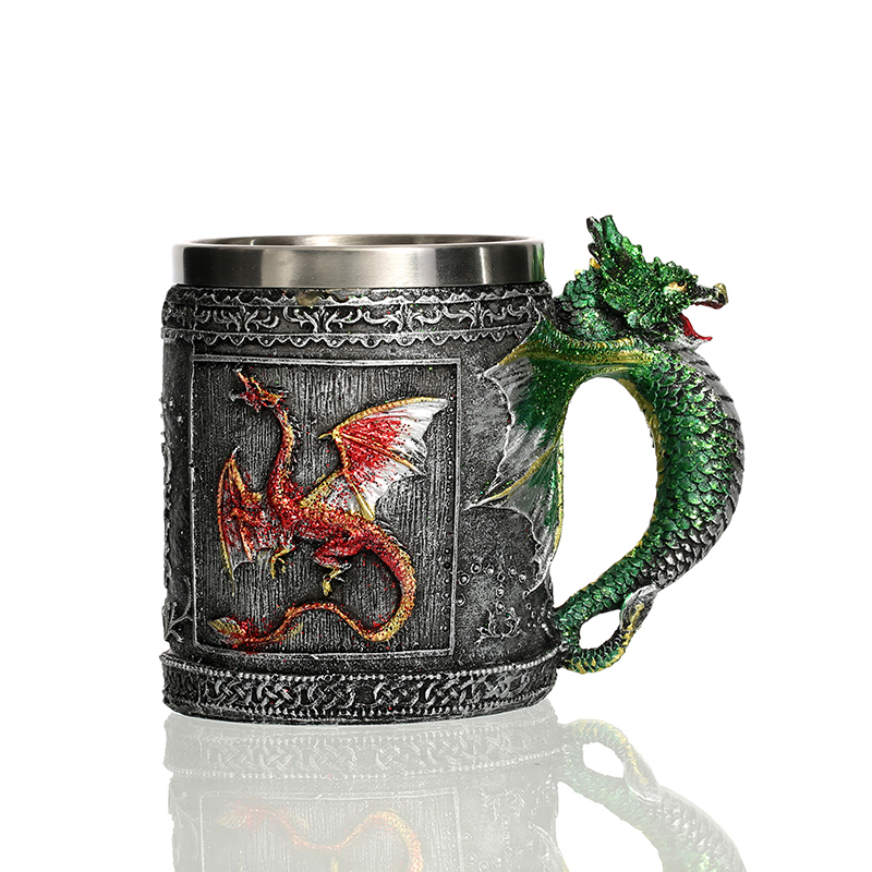 Picture of EdgeWork MUG-3DR Dragonborn Drinking Tankard Mug - Dovahkiin Coffee Cup Medieval