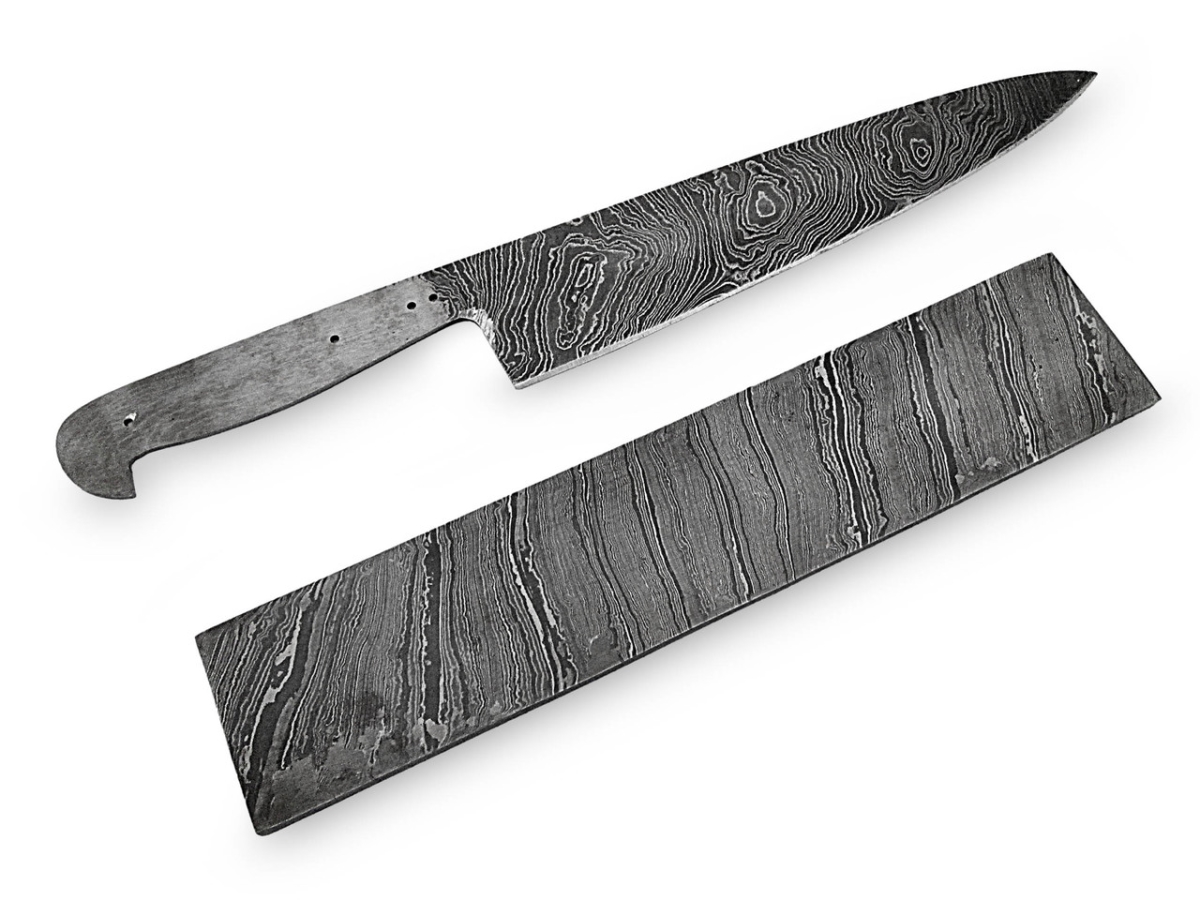 DMB-903 White Deer Damascus Steel Long Twist Pattern Billet Forge Welded