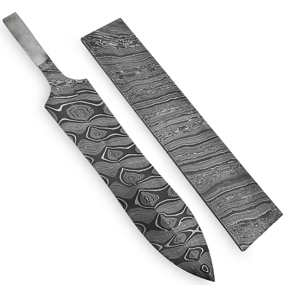 DMB-907 White Deer Damascus Steel Diamond Back Pattern Billet Forge Welded