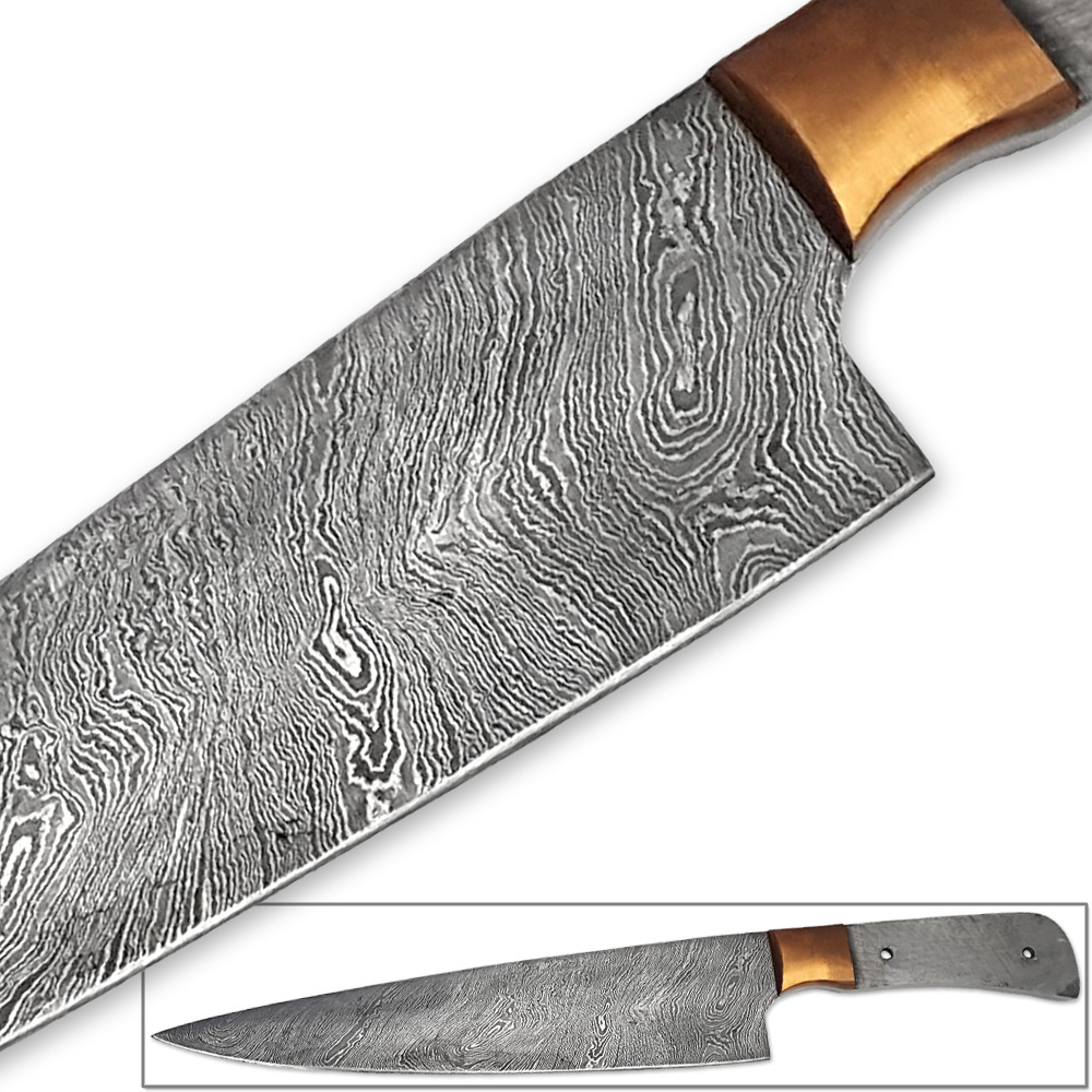 SBDM-2215 Damascus Steel Blank Santoku Chef Knife