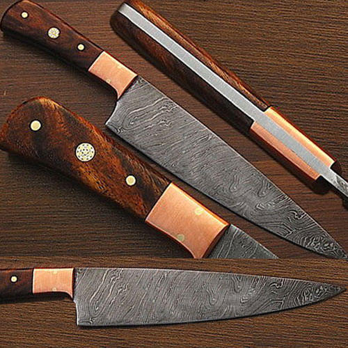 SDM-2168 Custom Made Damascus Steel Chef Knife with Coco Bola Wood Handle