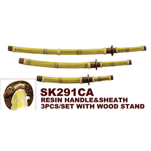 SK291CA Wood Sword, 3 Piece