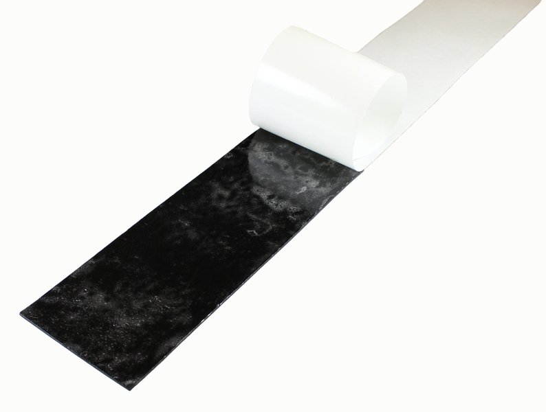Rubber Sheet, Neoprene, Rubber Width 8 in, Rubber Length 3 ft, Rubber Thickness 3/16 in, 50A, Adhesive Backing