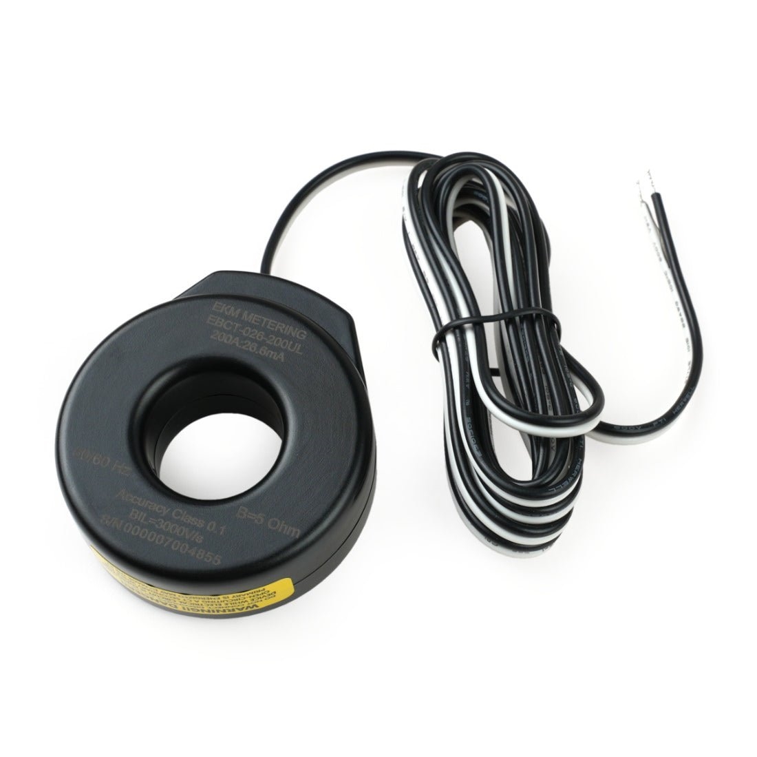 EBCT026200ULC3 Solid-Core CT, 200A, 200A:26.6mA, 26mm (1.0') Hole Diameter, EBCT-026-200UL