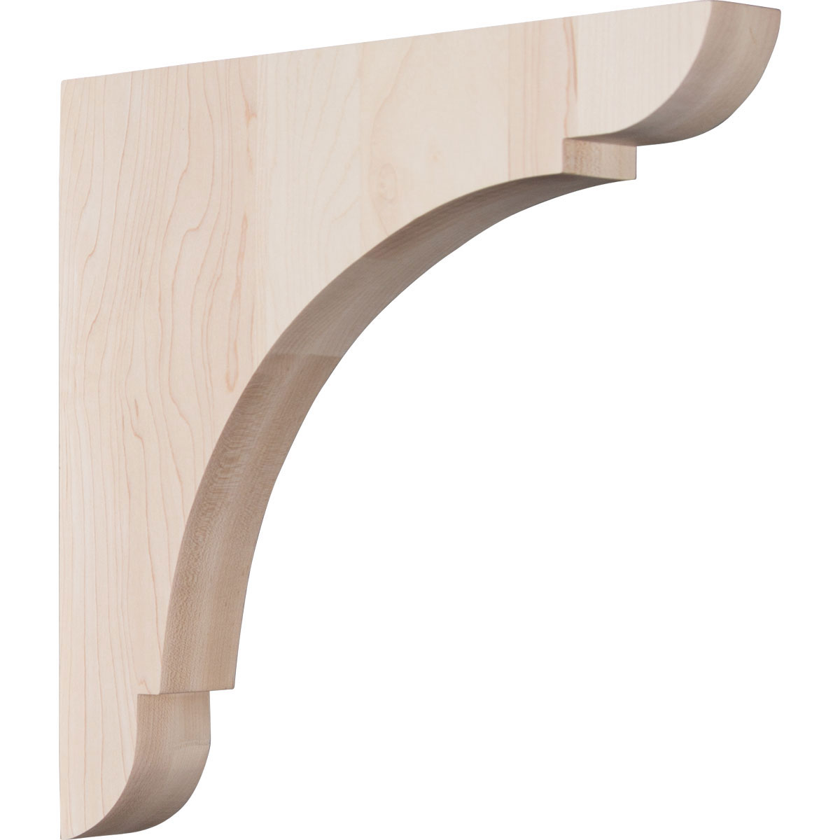 Picture of Ekena Millwork BKTW01X12X12OLRW 1.75 x 12 x 12 in. Extra Large Olympic Wood Bracket, Rubberwood