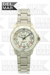 Picture of Del Mar 50367 Women Silver Watch with White Dial