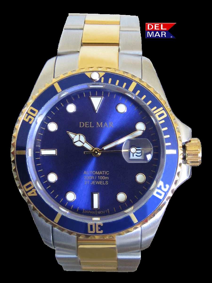 Picture of Emtech La Costa Co. 50388 Del Mar Men's Premier Automatic Watch Blue Dial, Two-Tone SS Band 8