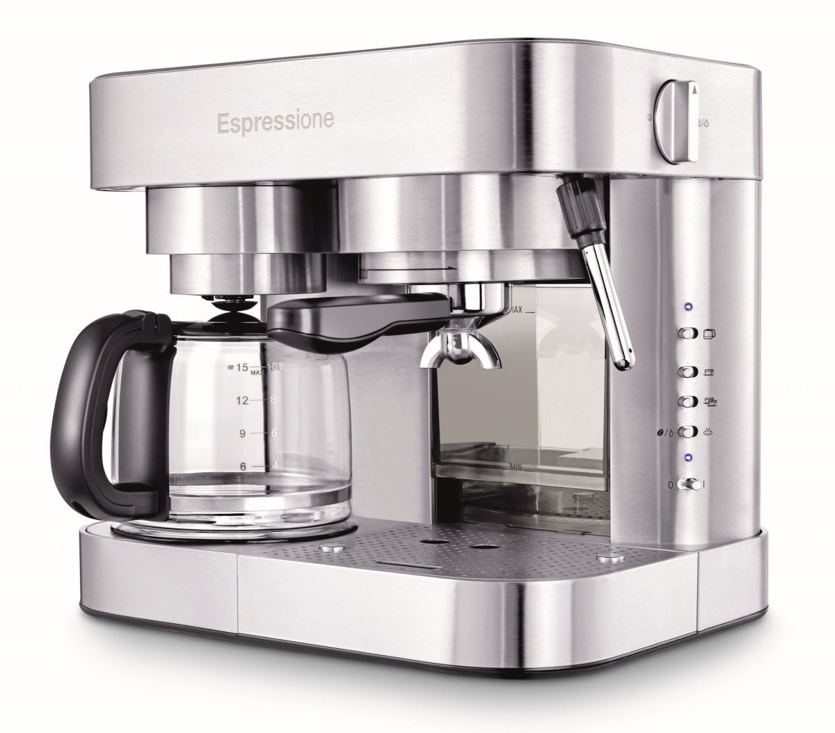 EM-1040-I Combination Espresso Coffee Machine & 10-Cup Drip Coffeemaker