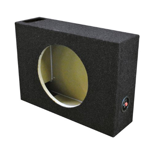 Qpower SHALLOW110 VENTED 10 in. Ported Single Shallow Vented Woofer Box, Grey
