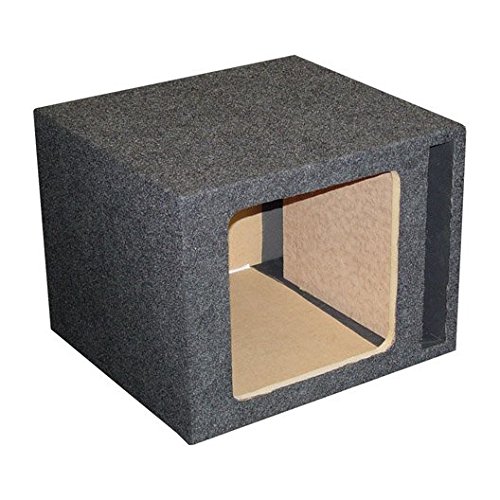 Picture of Qpower HD112 VENT SQ 12 in. Single Square Vented Subwoofer Enclosure Box&#44; Charcoal