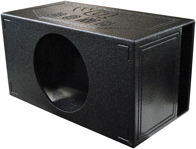 15 in. Single Side Vented Speaker Box, Extra Large SPL - Black