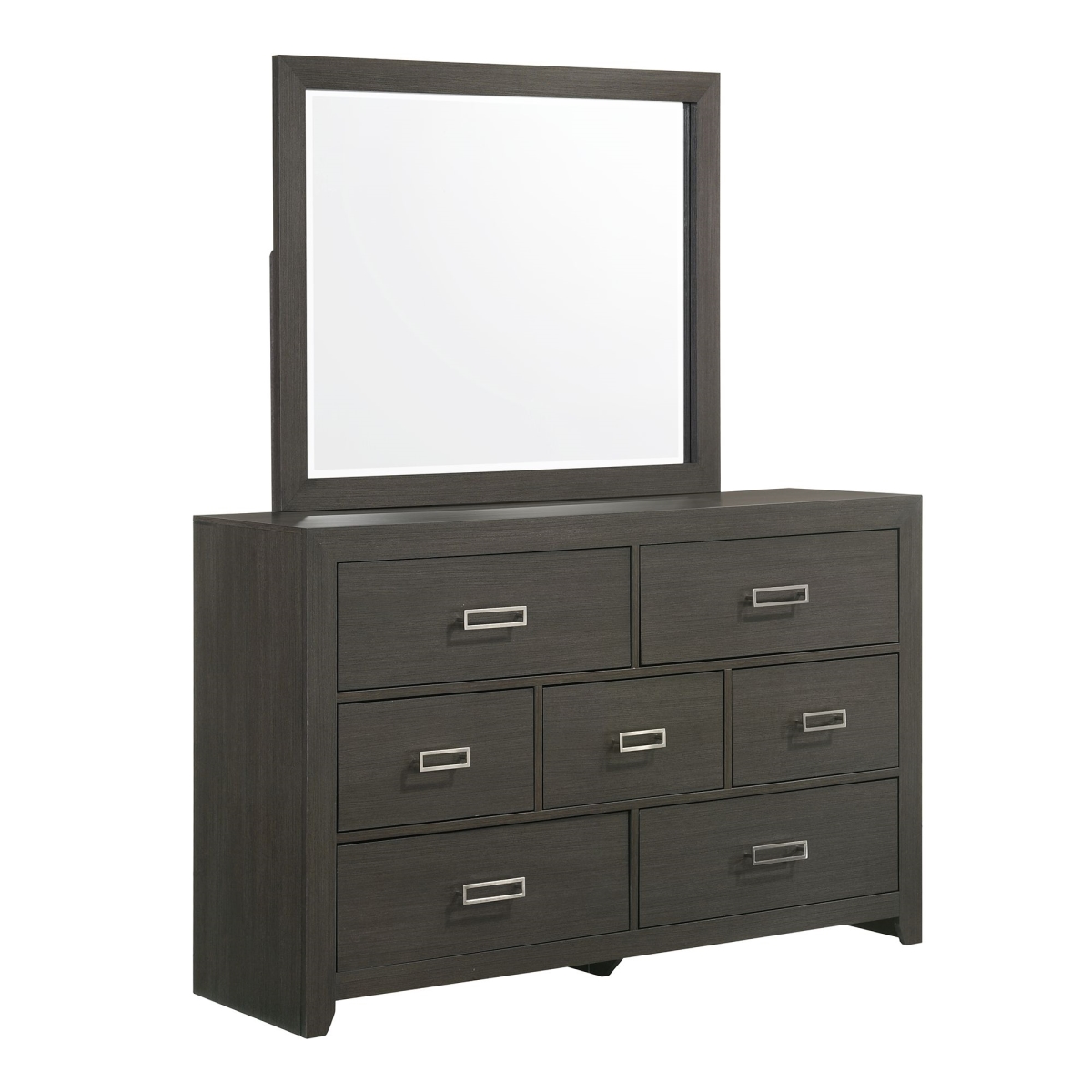 Picture of Elements SS500DRMR Picket House Furnishings Roma Dresser & Mirror&#44; Grey