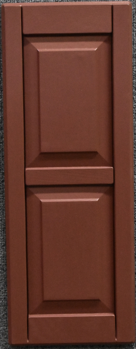 Picture of Weatherbest P1271RD-FH 12 x 71 in. Raised Panel Exterior Decorative Shutters&#44; Brick Red