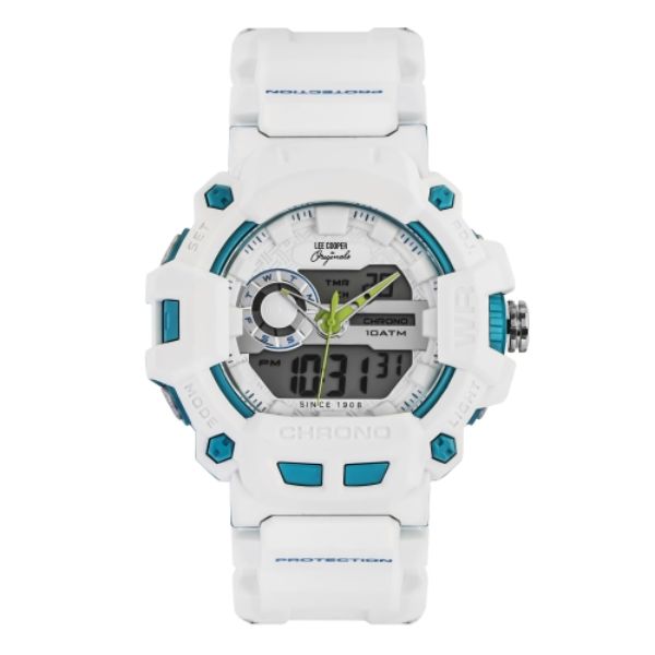 Mens Originals Digital Watch with Dial, White