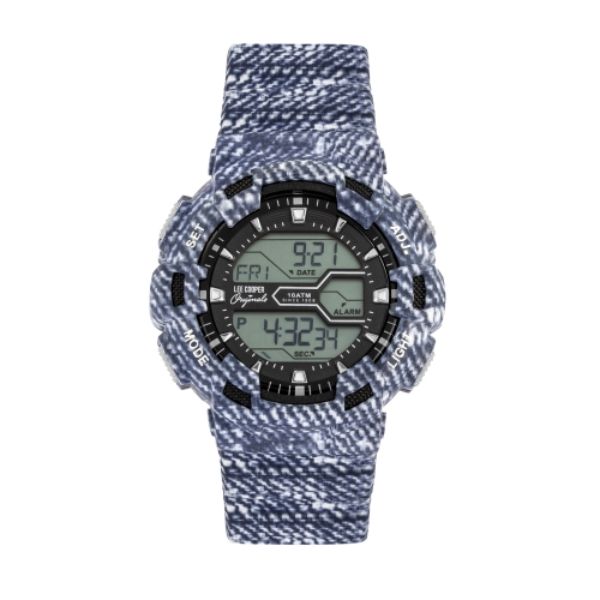 Mens Originals Digital Watch with Dial, Denim Blue