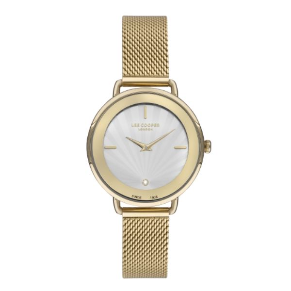Ladies Yellow Gold Watch with White Dial