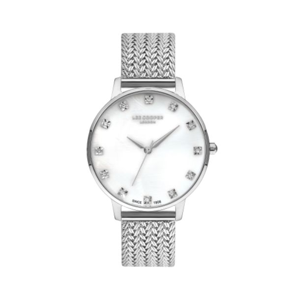 Ladies Silver Watch with White Dial