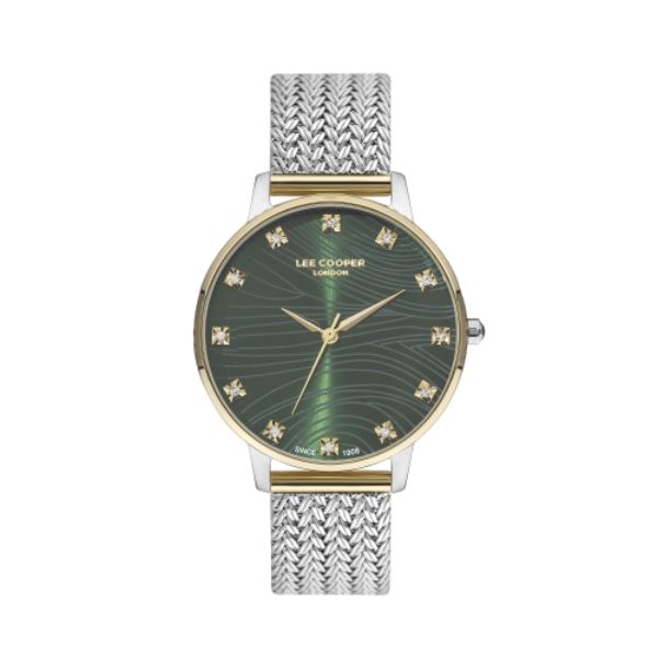 Ladies Silver Watch with Green Dial