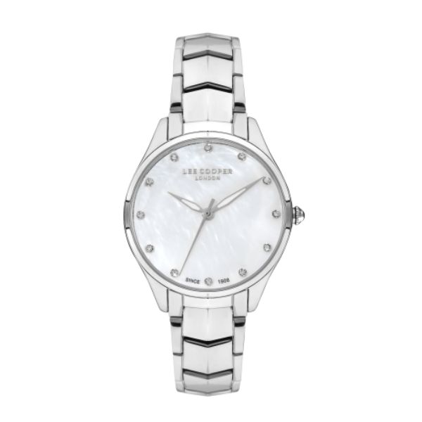 Ladies Silver Watch with White Dial
