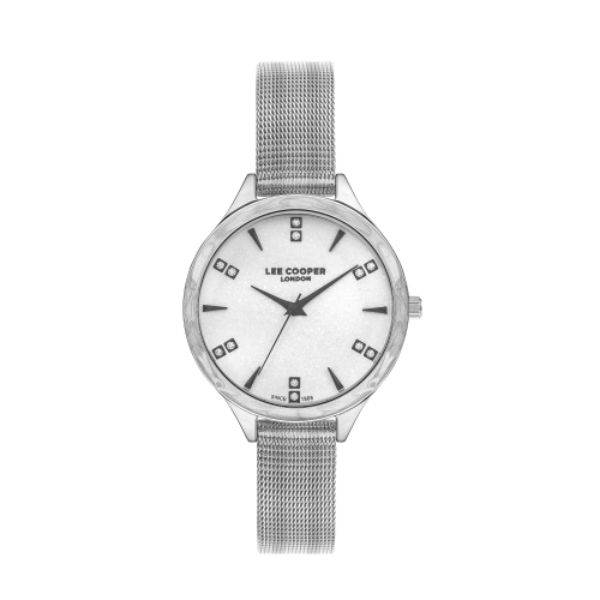 Ladies Silver Watch with White Dial