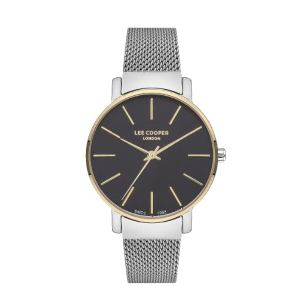 Ladies Silver Watch with Black Dial