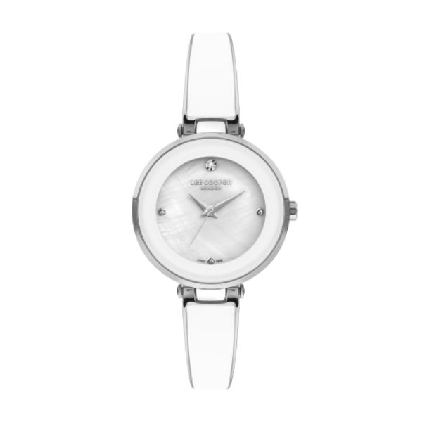 Ladies Silver Watch with White Dial