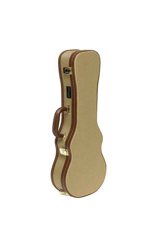 17672 26 in. 1-2 Scale Gold Tweed Concert Ukulele Case