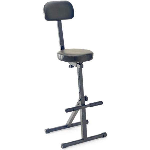 15361 Adjustable Drum Throne with Backrest - Black
