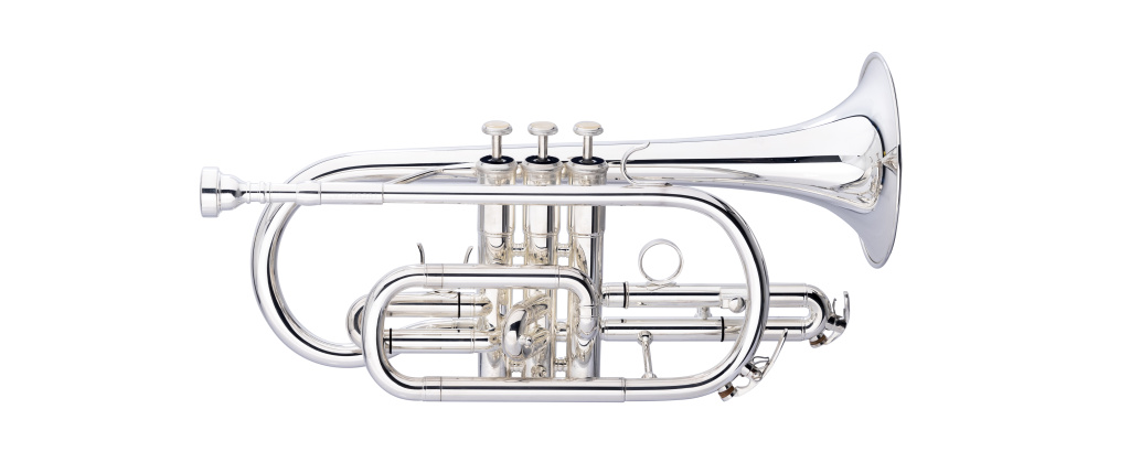 21576 Bb Cornet, Monel, Brass Body Material - Silver Plated