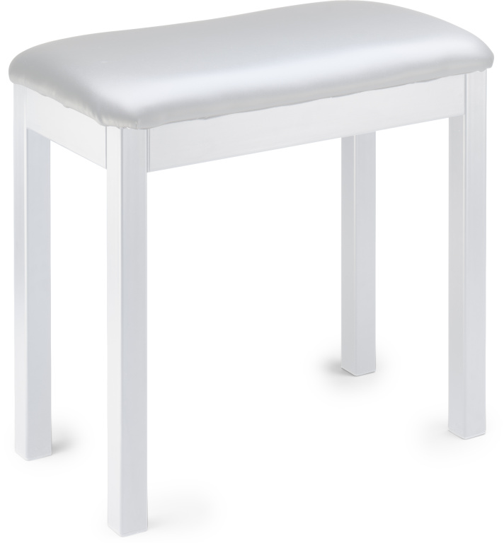 21684 Metal Piano Bench, White