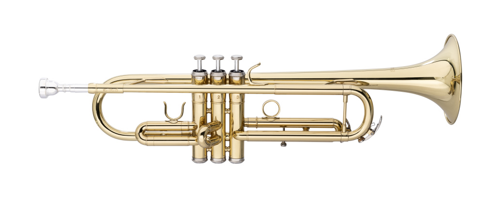 22328 Bb Basic Trumpet, Mi-bore, Brass Body Material- Clear Lacquered