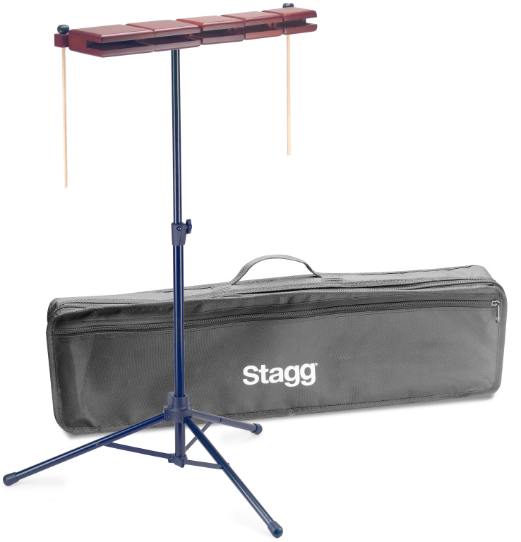 24181 Wood Temple Block with Stand & Bag - 5 Piece