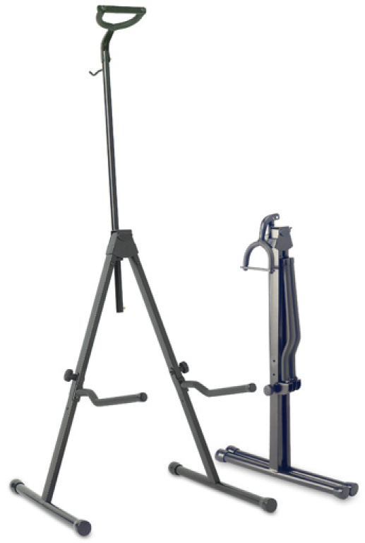 15325 Adjustable Foldable Stand for Cello with Hook for Bow - Black