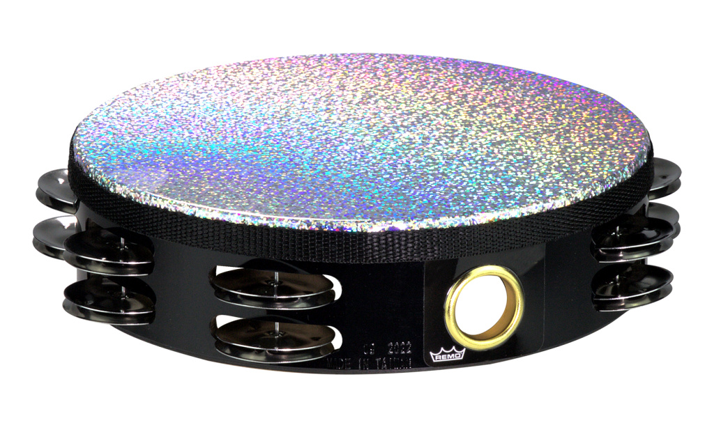 28383 8 in. 2 Row Jungle Sparkle Head Tambourine