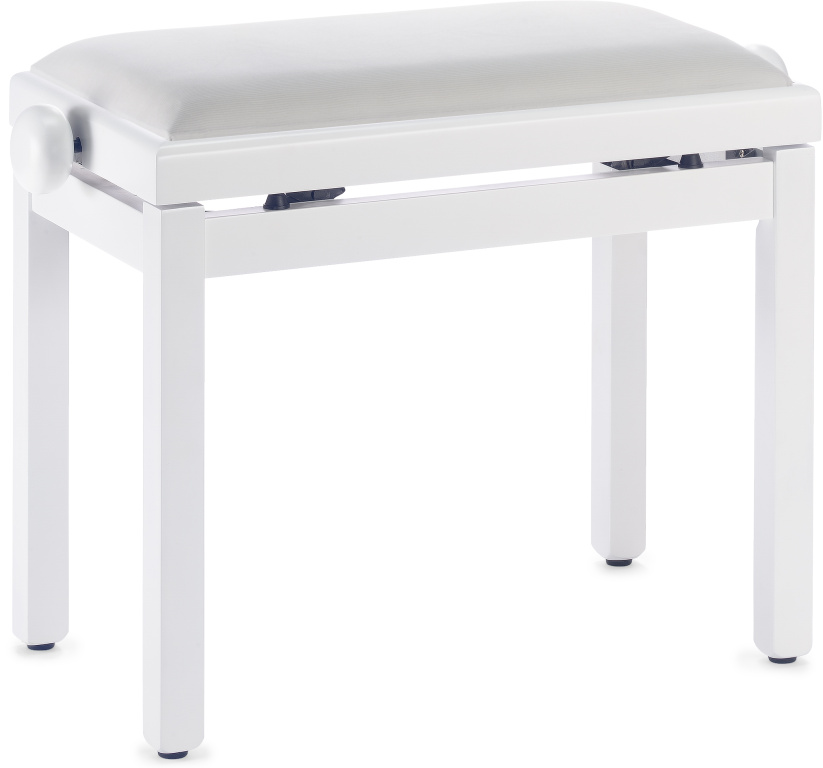 21272 Piano Bench - White Velvet Top