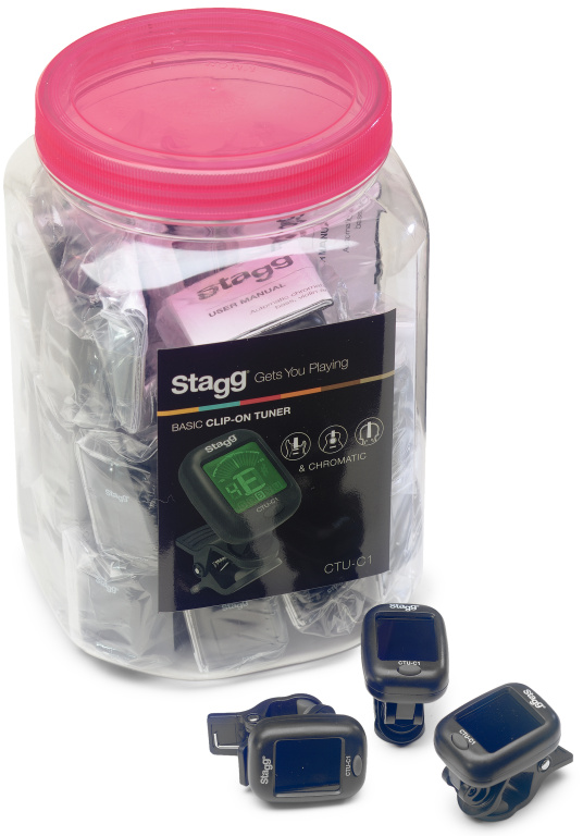 21673 Clip Tuner for Guitar, Chromatic, 30 Piece