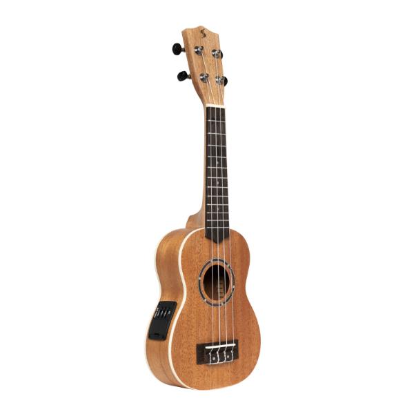 25697 Electric Soprano Ukulele Mahogany with Bag - Natural