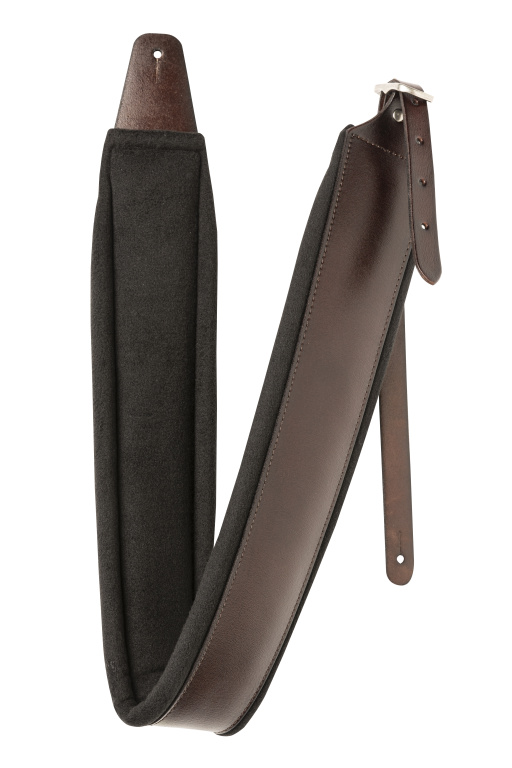 26377 Leather Buckle Guitar Strap - Brown