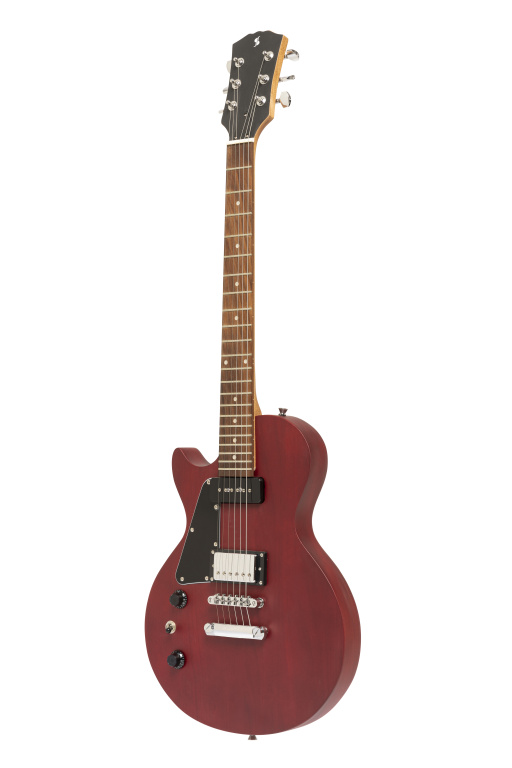 27107 Electric Guitar with Humbucker P90 - Cherry - Left-Handed