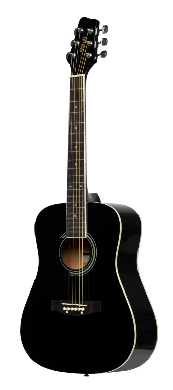 24977 3-4 Scale Dreadnought Acoustic Guitar - Left Handed - Black