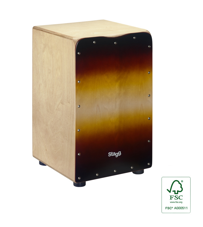 23426 11.61 x 12.2 x 18.9 in. Medium Size Birch Cajon with Sunburst Front Plate