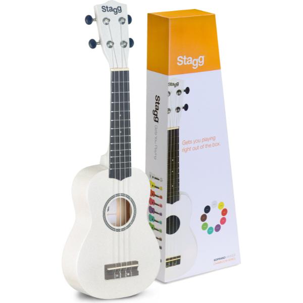 23616 Soprano Ukuleleite Finish with Gig Bag - White