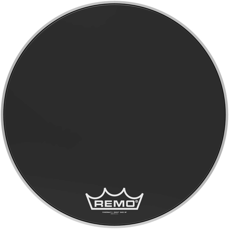 24604 22 in. 2 Ebony Marching Bass Drum Head