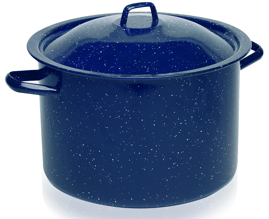 Picture of EMG C206661063310W 6 qt. Imusa Speckled Stock Pot with Lid&#44; Blue